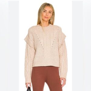 REVOLVE Central Park West NWOT Oatmeal Cable Knit Sweater